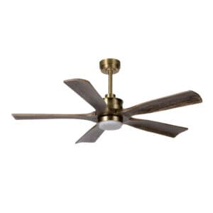 Quạt trần đèn 5 cánh Gỗ sồi già nguyên khối – FQT10BRL